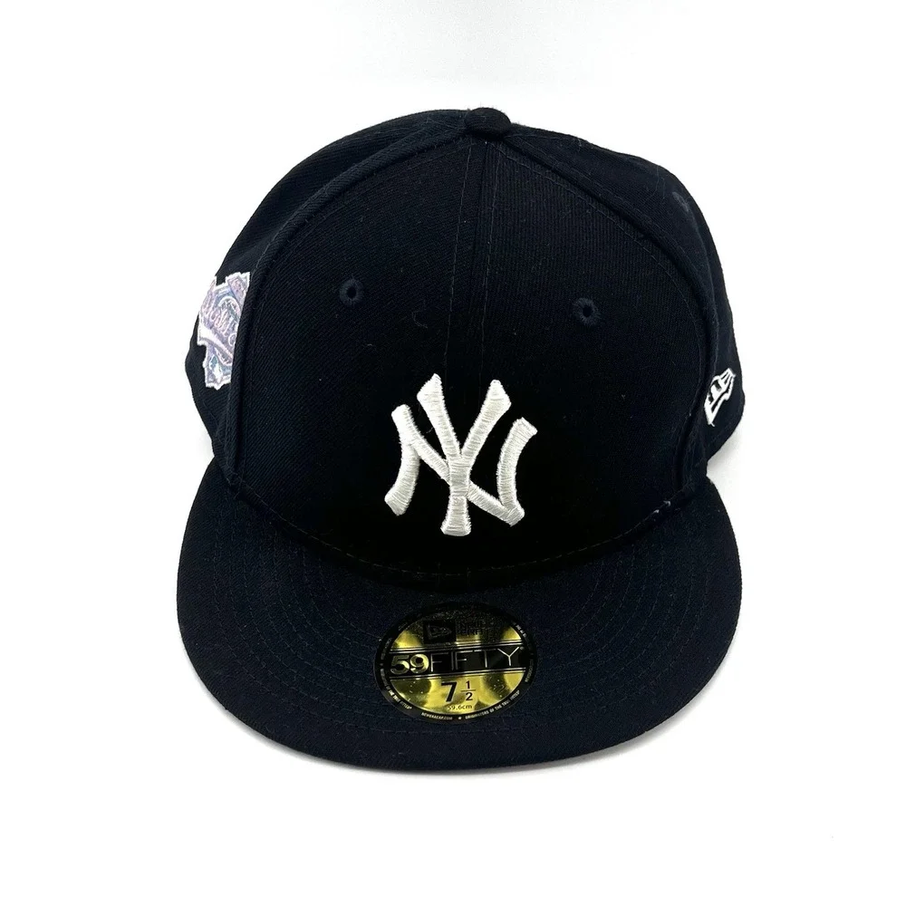 New Era 59FIFTY New York Yankees Fitted Hat 7 1/2 Pink UV World Series Patch MLB